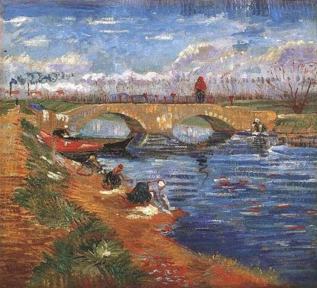 Vincent Van Gogh The Gleize Bridge over the Vigueirat Canal Sweden oil painting art